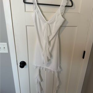 Peppermayo White Babydoll Dress Sleeveless V-Neck